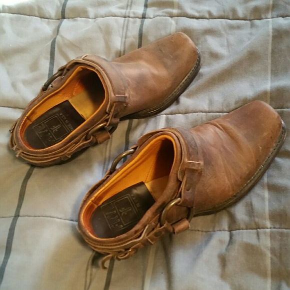 Frye Shoes - Women frye slip on leather buckle boot